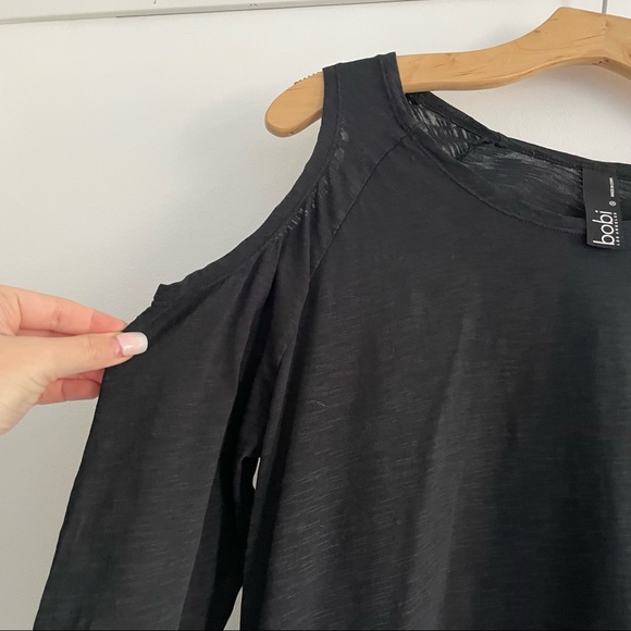 Bobi Modal Cold Shoulder Top - Picture 4 of 6